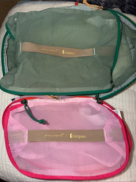 cotopaxi Handbags - cotopaxi x free people Green and Pink Mesh Travel Pouch Duo
